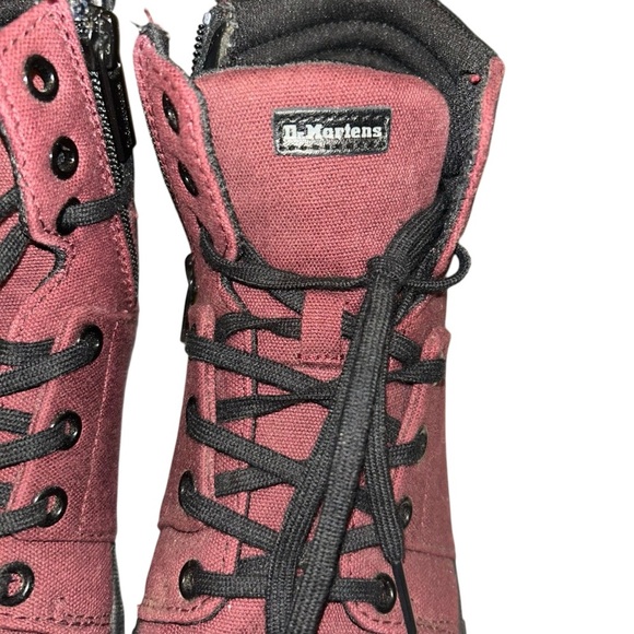 DR. MARTENS ROZARYA WOMEN'S CANVAS CASUAL BOOTS size 7 burgundy - Picture 3 of 6